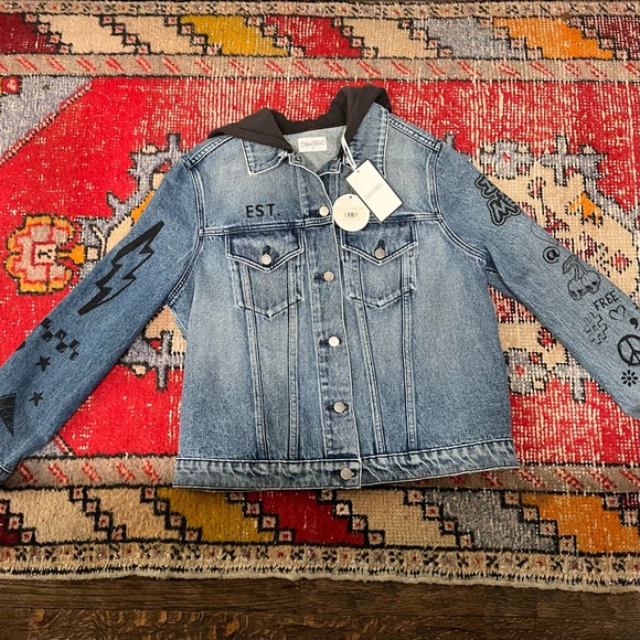 Lauren Moshi Stevie Varsity Panther Jean Jacket - Picture 8 of 16